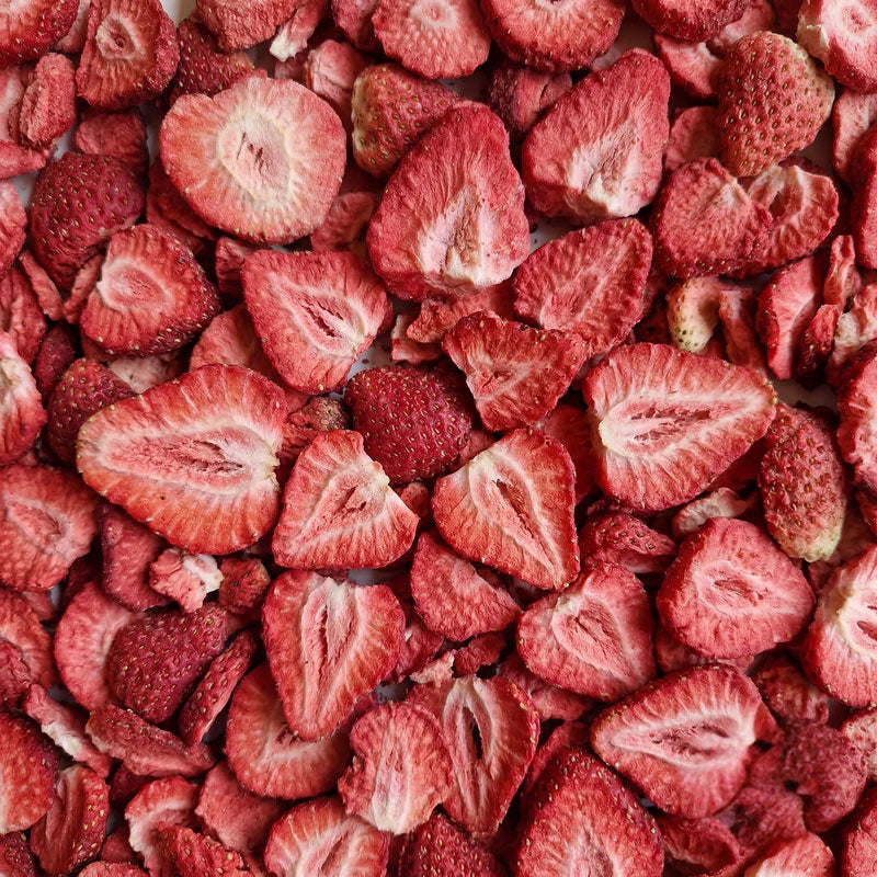 Tranches de fraises lyophilisées